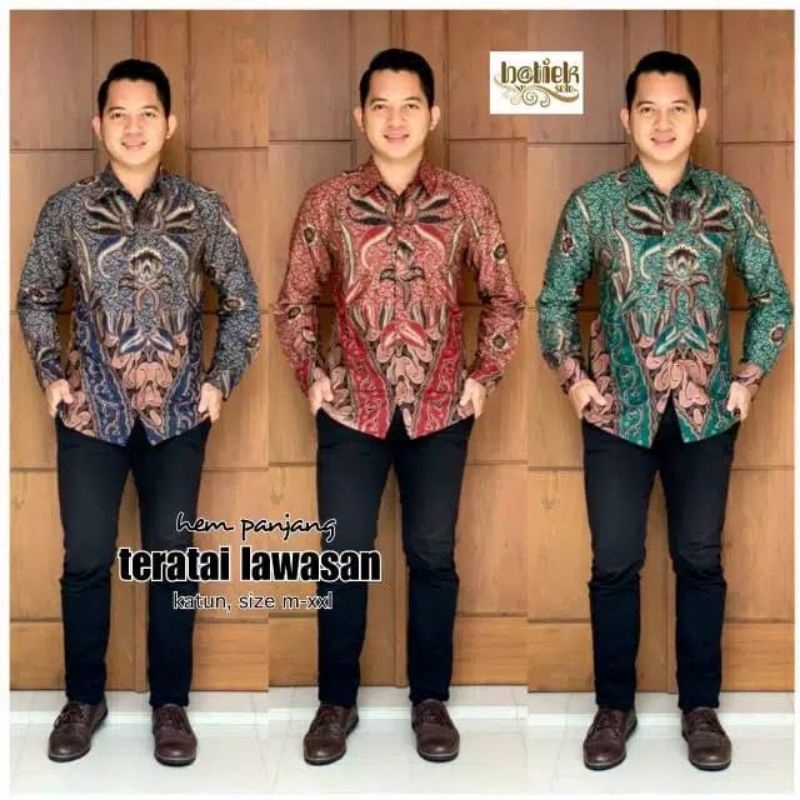 Hem panjang lawasan Teratai &amp; Tunik lawasan Teratai Batik Modern Kasual Kerja Kondangan