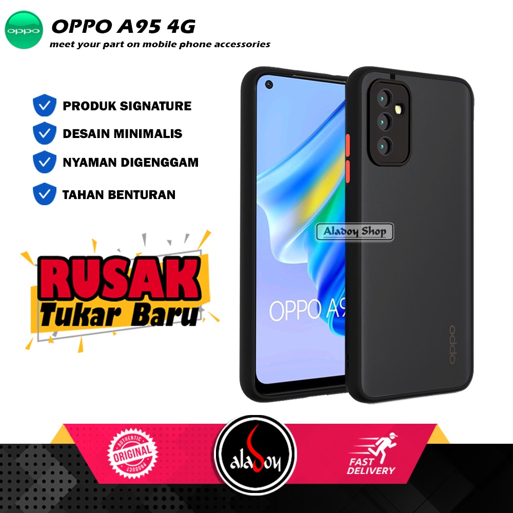 Case OPPO A95 4G Hard Case AERO Protection Camera Premium Casing