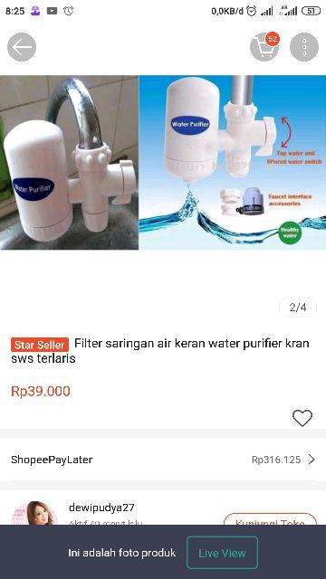 Filter Saringan Air Keran Water Purifier Kran Sws Terlaris