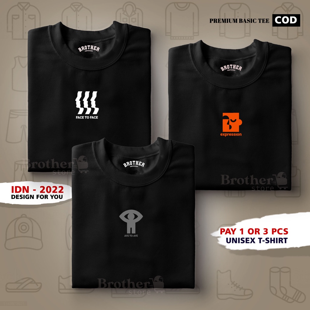 BUY 1 OR 3 PCS ( PROMO COD ) BROTHER STORE / Kaos Distro100% Catoon Combed 30s / EYE TO EYE