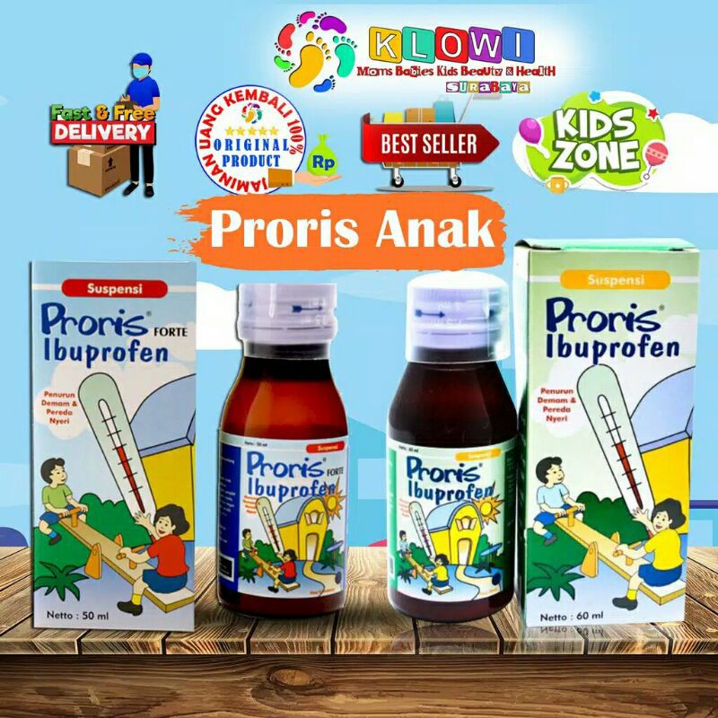 Proris Suspensi 60 ml & Proris Suspensi Forte 50 ml / Penurun Panas / Proris Anak / Proris Syrup