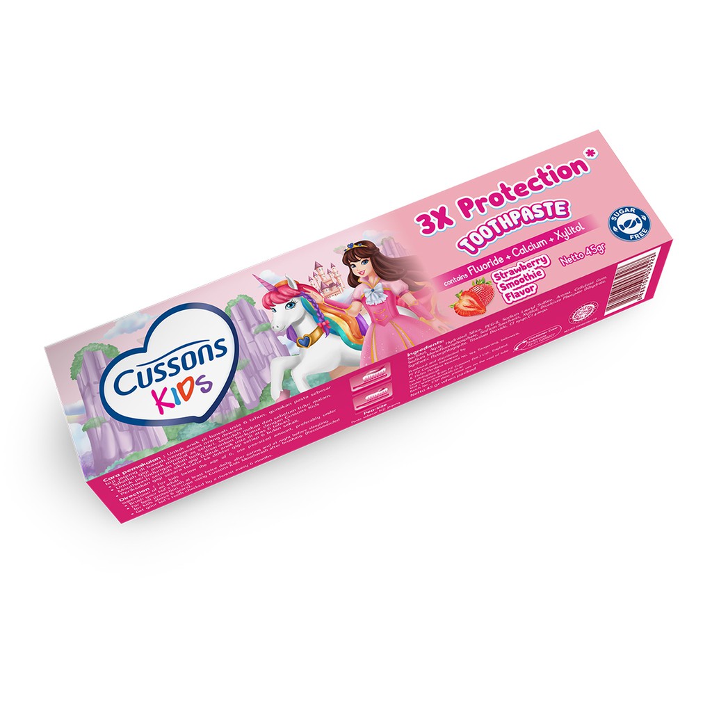 Cussons Kids Toothpaste Strawberry 45 gr / Pasta Gigi Anak