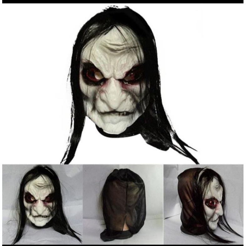 topeng nenek sihir banan latex topeng nenek keriput