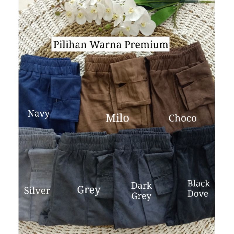 Celana Suede Tali Serut / Zahra Pants Suede