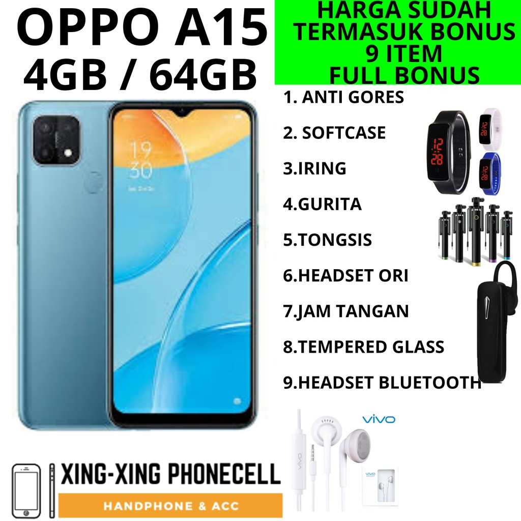 OPPO A12 & A15 4/64 RAM 4GB ROM 64GB GARANSI RESMI OPPO | Shopee Indonesia