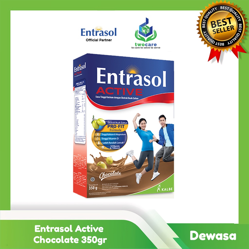 Entrasol Active Chocolate 360 gr Coklat - Susu Lansia