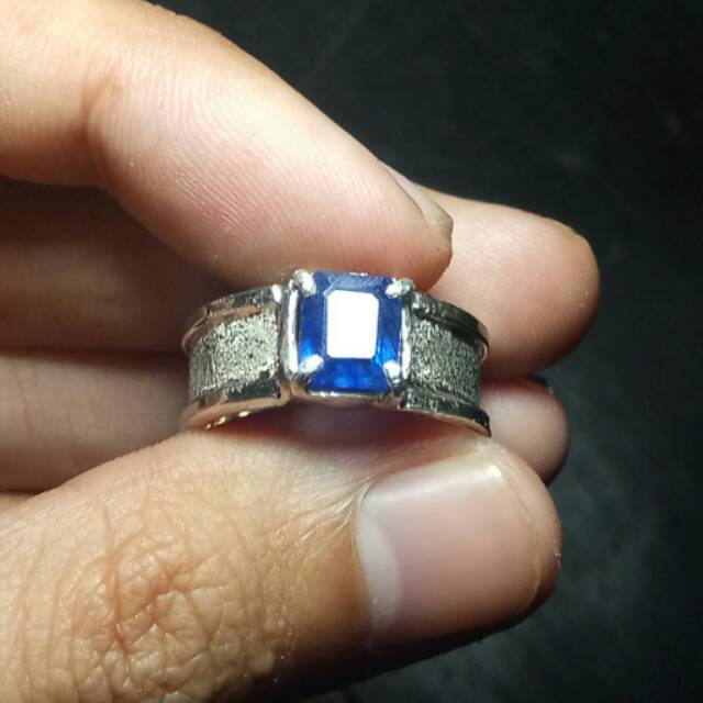 Blue safir ceylon blue safir srilangka perak murni