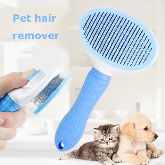 Sisir Grooming Kucing Anjing - Hair Pet Grooming Brush Sisir with Button Premium