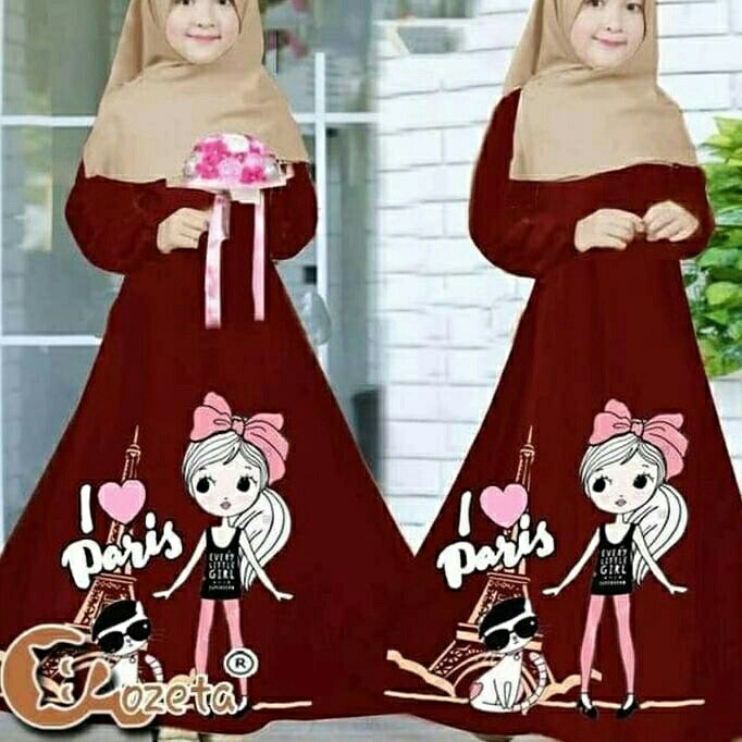 Dress Parki - Pakaian Anak Perempuan - Gamis Muslim Anak Terbaru