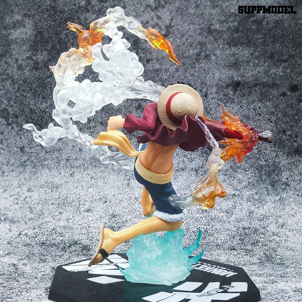 Action Figure Model Luffy One Piece Fire Fist Bahan PVC Untuk Hadiah Ulang Tahun