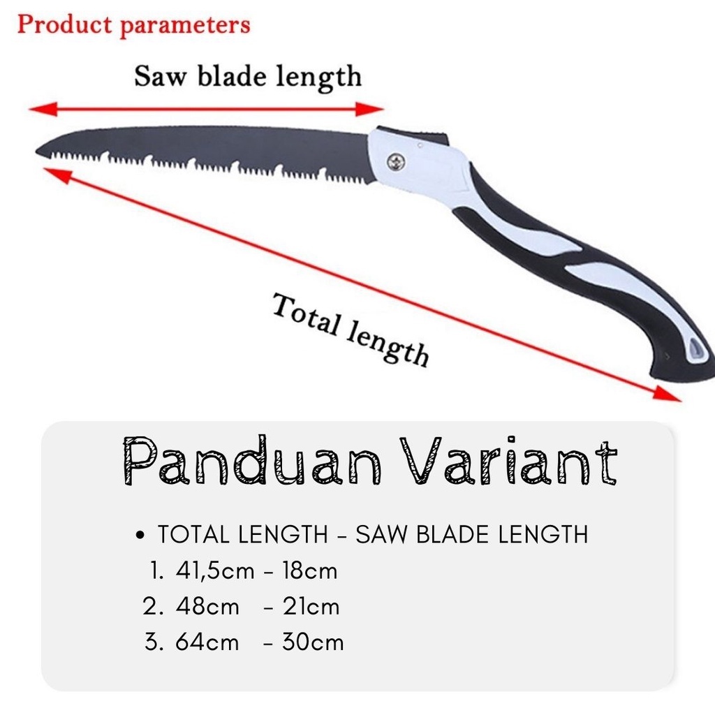 Gergaji Pisau Lipat Pemotong Kayu Dahan Portable Folding Saw Fast Cut