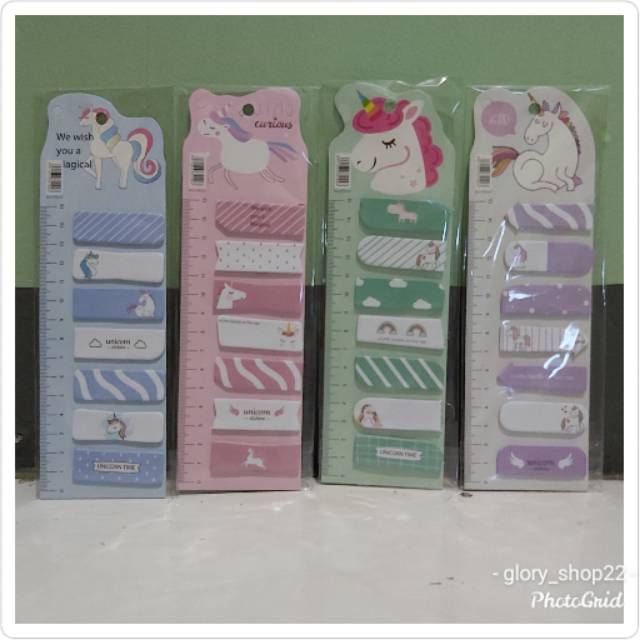 

New sticky note UNICIORN/sticky note/pembatas buku/pembatas/perlengkapan sekolah