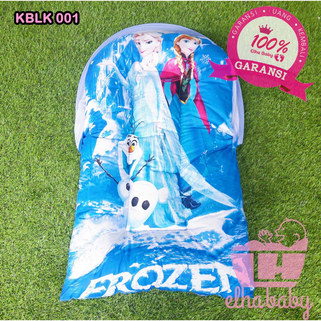 PROMO !! Kasur Lipat Bayi Set Kelambu Bantal Guling | Tempat Tidur Anak Baru Lahir Motif Lucu Murah1