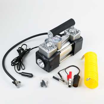 Pompa Ban Compressor Portabel Mobil Motor Double Cylinder 12V 150 PSI - 628-4X4