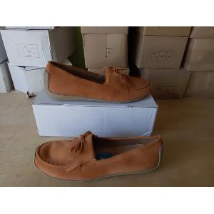 Jual Sepatu Wanita Flat Shoes Suede Coklat Fashion Tanpa Tumit Limited