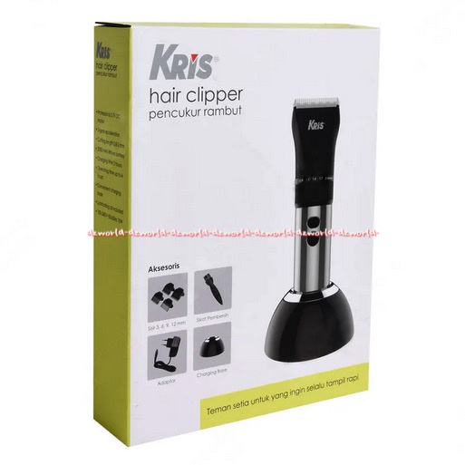 Kris Hair Clipper Alat Mesin Pencukur Rambut Portable Bisa Dicharge Kabel Dengan Tatakan Barber Clip Hairs