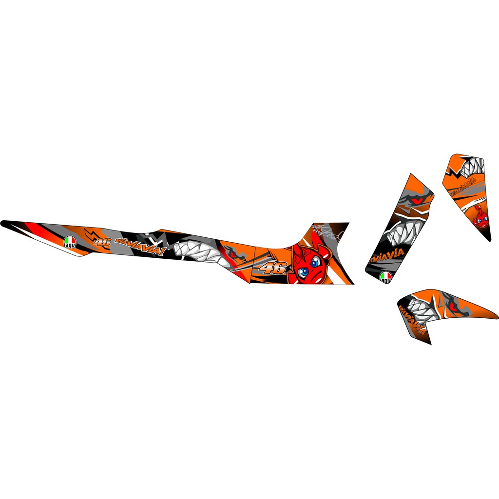 striping variasi fizr shark orange