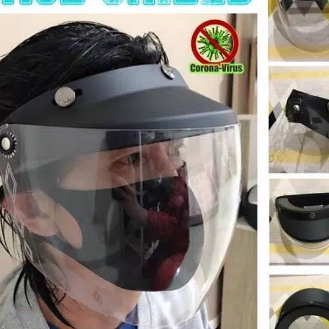 APD Face Shield pelindung muka bahan polycarbonat