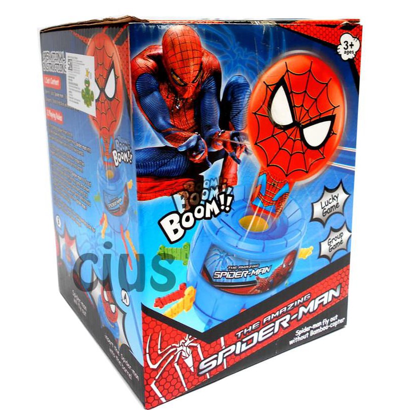 Promo  Terbaru  PIRATE BARREL SPIDERMAN - MAINAN ANAK EDUKASI BAORD GAME
