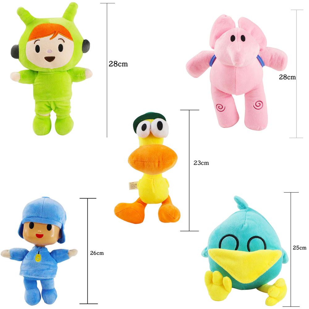 Nickolas1 Pocoyo Plush Stuffed 16-30cm Anak Elly Pato Loula Nina Gajah Bebek Mainan Hewan Mainan Mewah