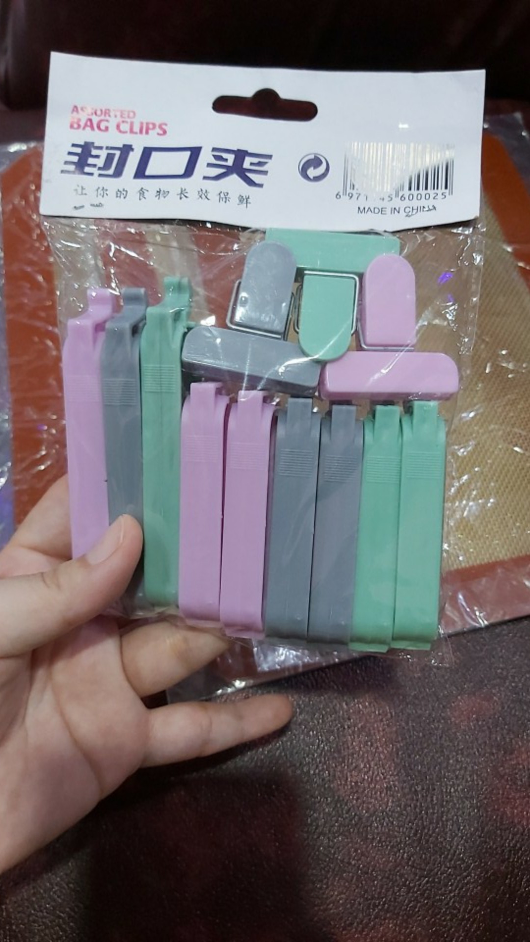 12pcs Klip Penyegel Kantong Makanan Bahan Plastik, Beraneka Macam Warna