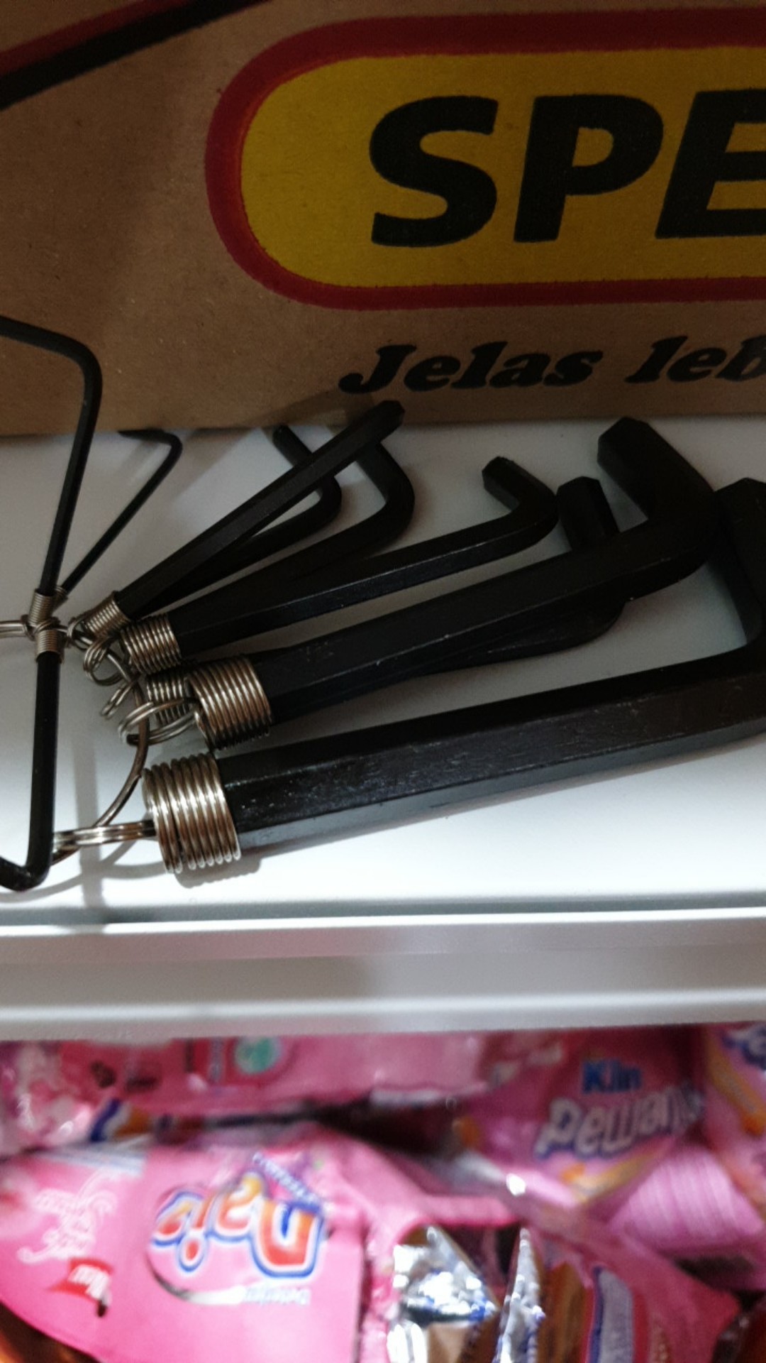 Gantungan Kunci L Ring 10 Set Pendek Hex Key Ring Wrench