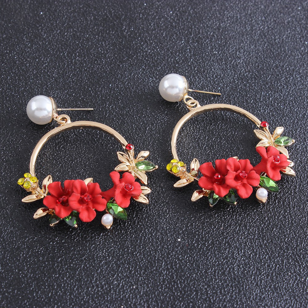 Anting Desain Bunga jewllery Mutiara anting Korea