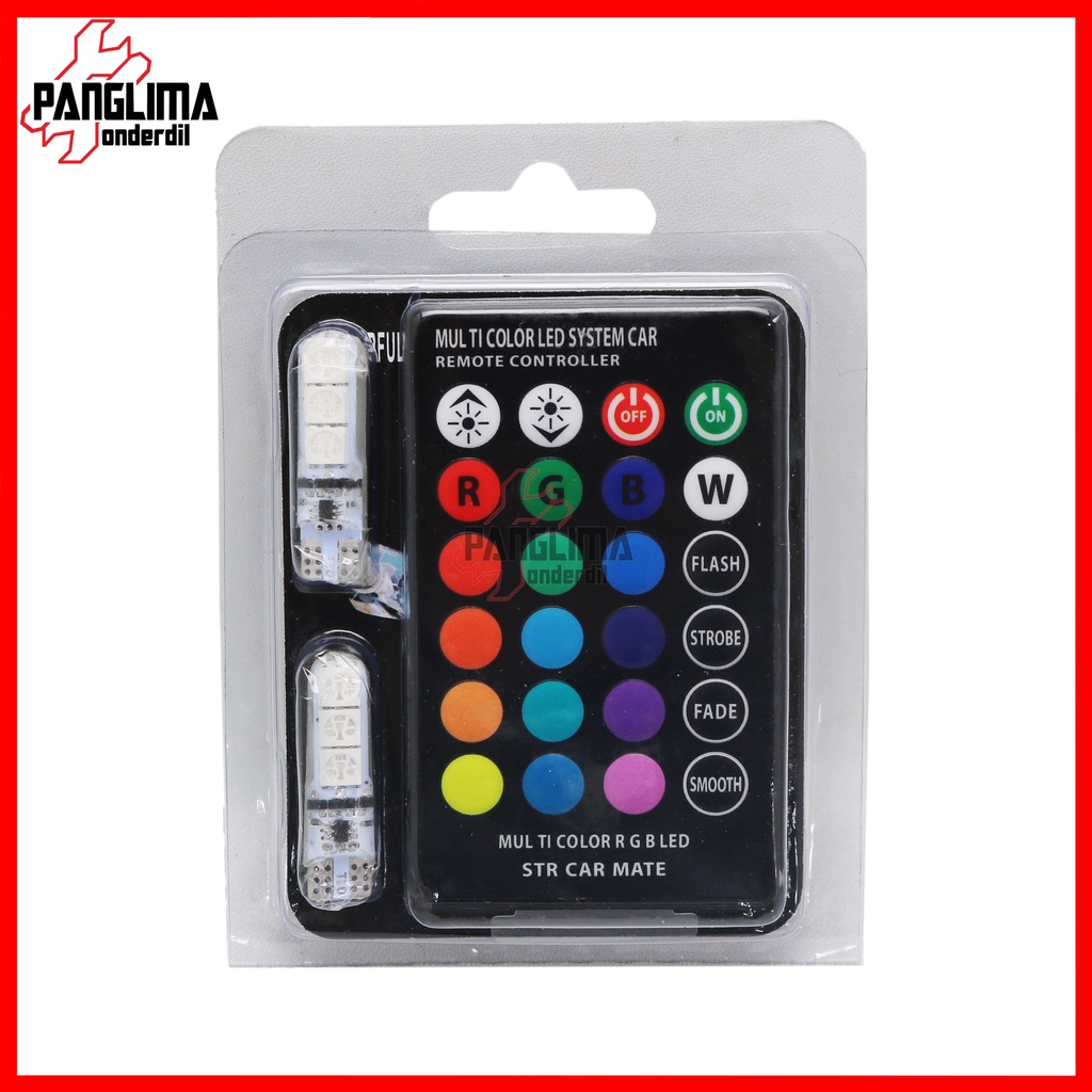 Lampu Sein Jelly 4 Mode 6 Titik LED T10-T 10 Sen-Senja-Malam Variasi Remote-Remot-Kontrol-Kontroler-Control-Controler 1 Set-2pcs