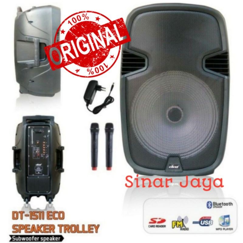 DAT DT 1511 SPEAKER AKTIF 15 INCH PORTABLE, BLUETOOTH, USB, FM RADIO ORYGINAL PRODUCT