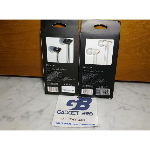 ROCKSPACE ROCK ZIRCON STEREO HD IN EARD EARPHONE WITH MICROPHONE - HITAM