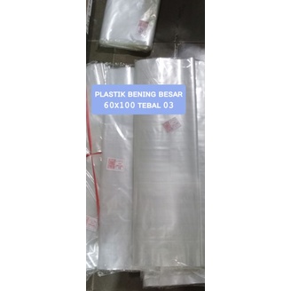 plastik bening besar 60x100x03 isi 20lembar