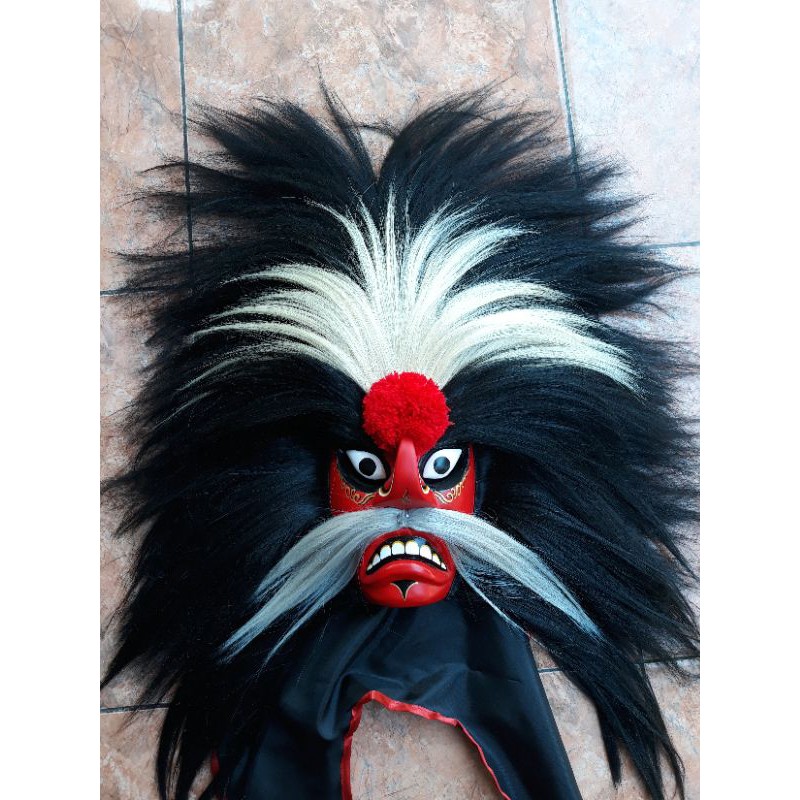 topeng bujang ganong rambut sintetis murah ganongan pakem.pentas free ongkir