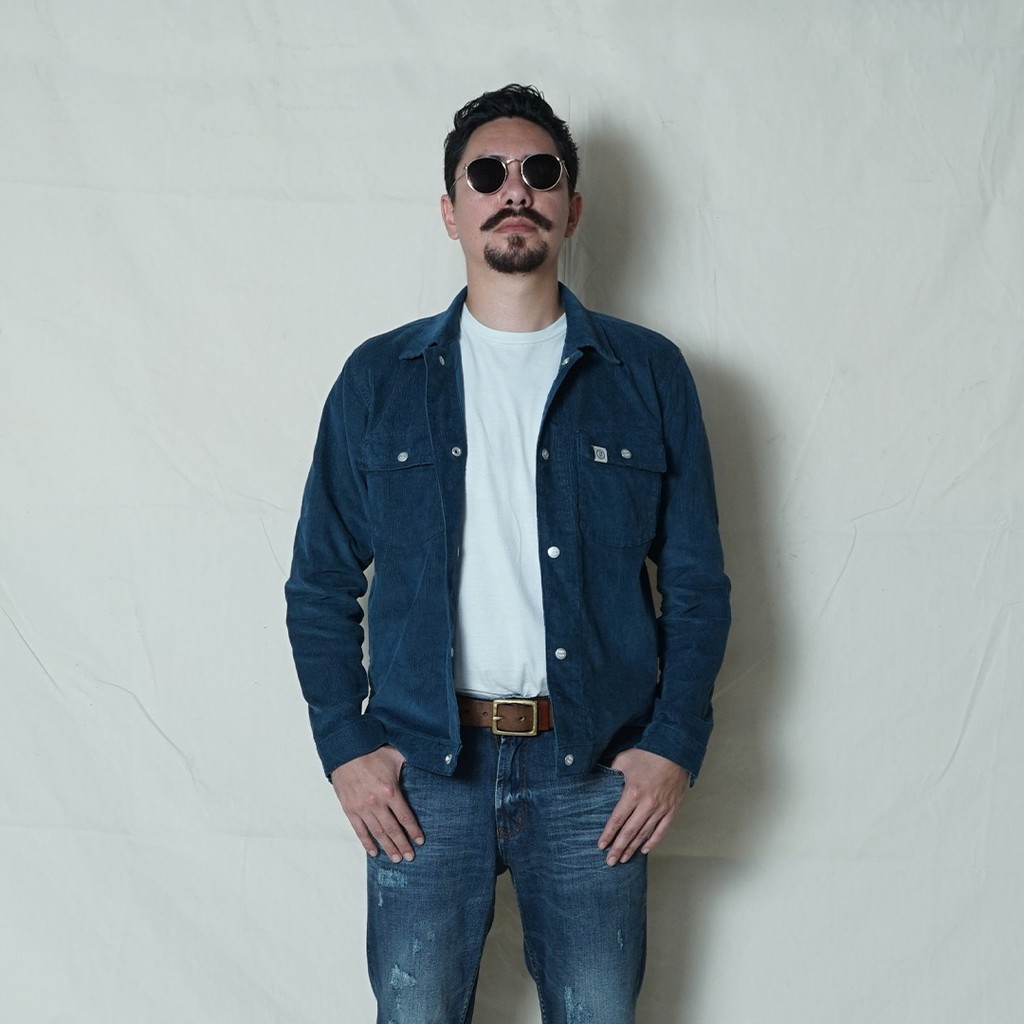 Jimmy and Martin Corduroy Quilting Blue Vintage Jacket Jimmy and Martin Corduroy Quilting Blue Vintage Jacket