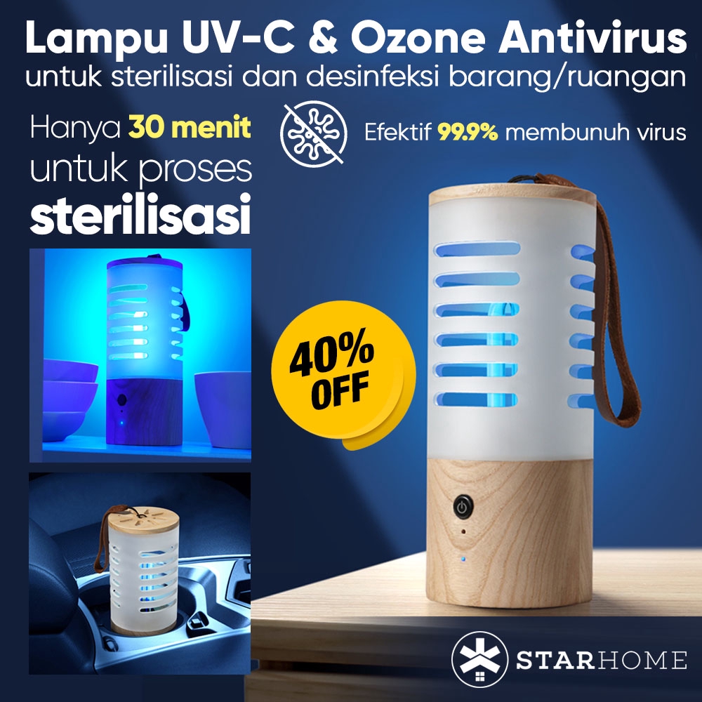 Jual Lampu Sterilisasi Desinfeksi Sanitizer Lampu UVC Anti Virus Bakteri Portable Germicidal