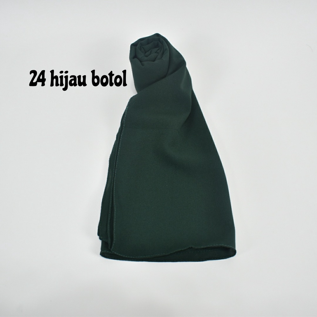 PASHMINA DIAMOND ITALIANO / PASHMINA DAIMOND / PASHMINA POLOS / PASHMINA PANJANG-24 hijau botol