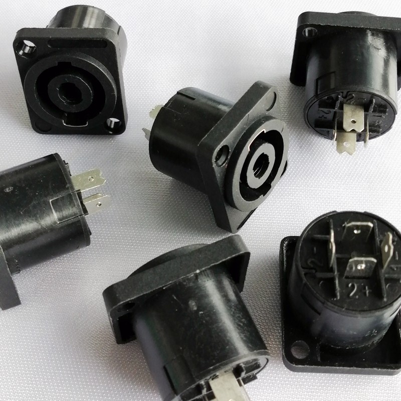 SOKET SPEAKON SEGI HITAM SOCKET SPEAKON AUDIO SPEAKON CHASSIS CONNECTORS SOKET SEGI