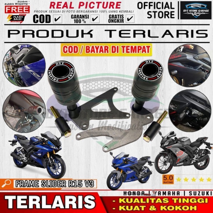 Bracket Frame Slider Yamaha MT25 & XABRE | Pelindung Bodi MT25 & XABRE | Variasi Part Yamaha MT25 & 