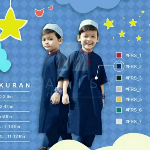 Baju koko anak usia 1-13 tahun setelan koko anak laki laki koko pakistan baju muslim anak umur 1-13 tahun