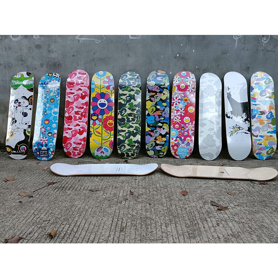 Bape set Bantalan Roda SKATEBOARD spitfire Dengan Stiker Tanpa Alat