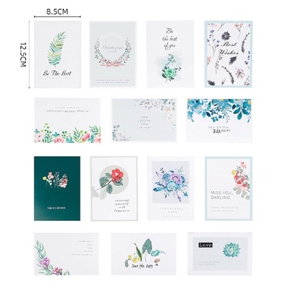 Floral Motif Card / Kartu Ucapan / Kartu Ulang Tahun / Cellophane / Greeting Card / Kertas Import / Florist Supply / Bunga Kering / Kartu / BI / OPP / Paper / Card / Kartu Import / Kartu Grosir / Kartu Termurah / Florist