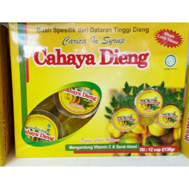 Carica Cahaya Dieng 1pak isi 12cup @130gr