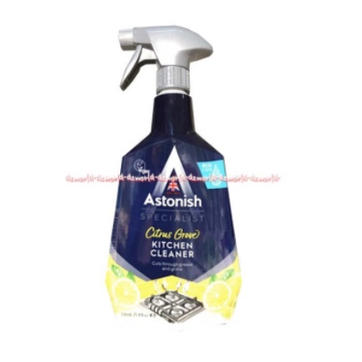 Astonish Citrus Grove Kitchen Cleaner 750ml Cairan Pembersih Dapur Lemak Panci Gosong Minyak Noda Makanan Astonis Specialist Kitchen Cleaner Wangi Aroma Jeruk