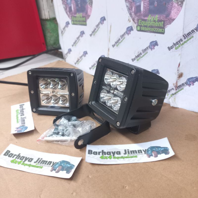 LAMPU TEMBAK LED SOROT KATANA JIMNY 6 TITIK 18WATT MODEL RUBICON