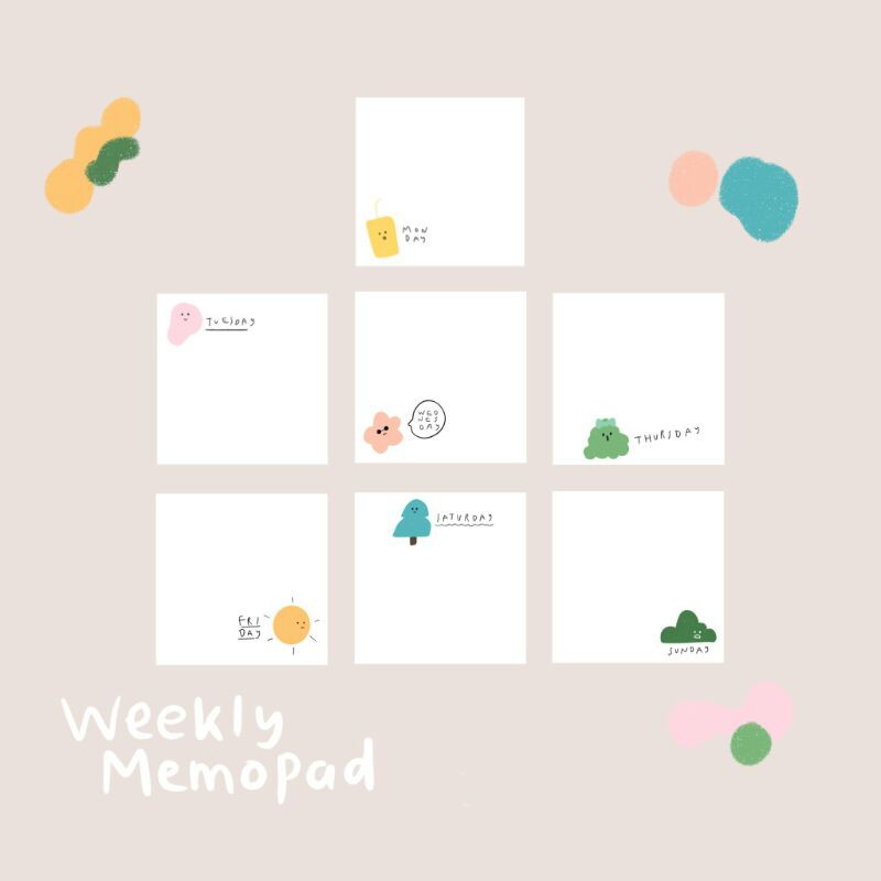 

Weekly Memo Pad (Aesthetic Korean Stuff)