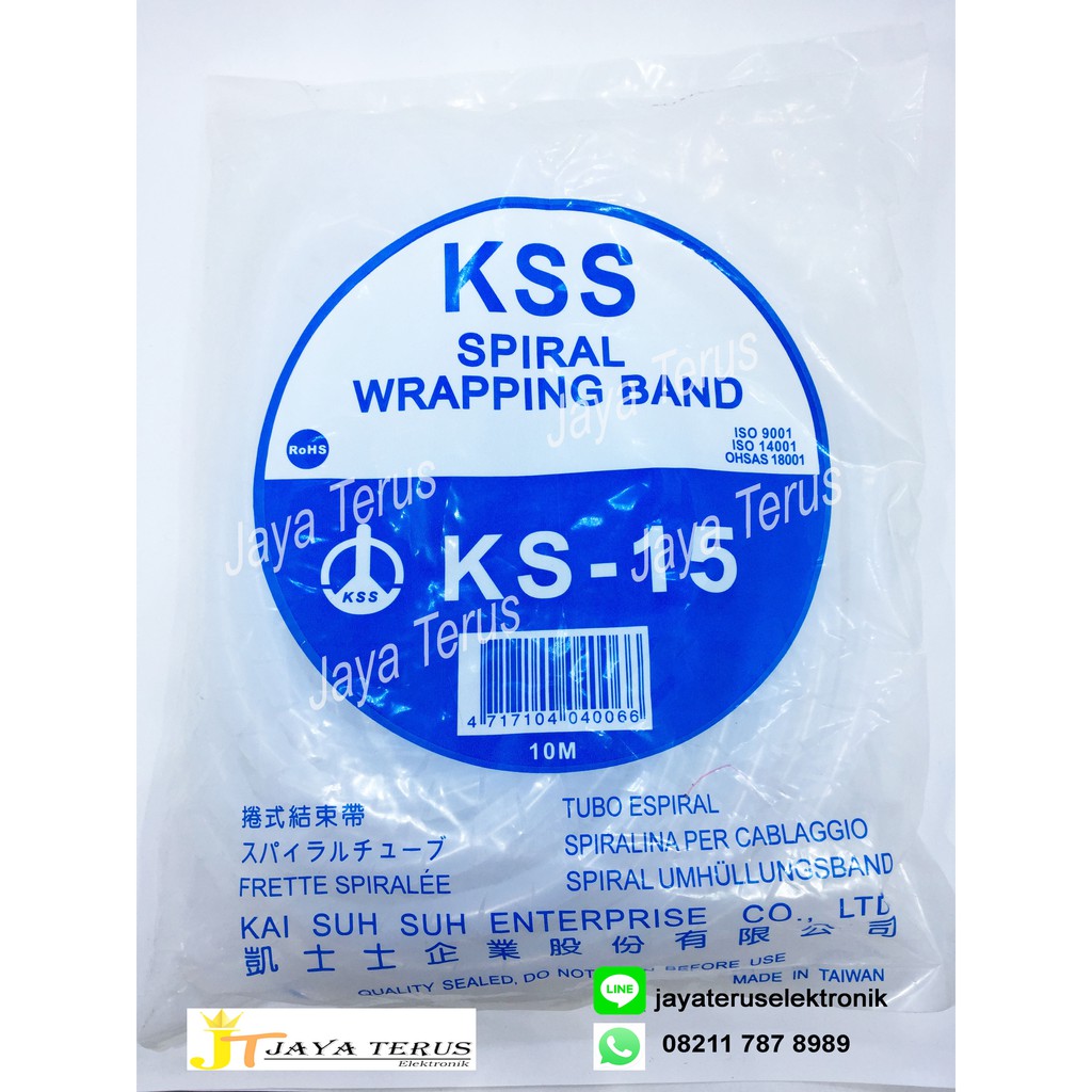 Kabel Spiral KSS KS 15 putih/ Kabel spiral/ Spiral wrapping band/ KSS