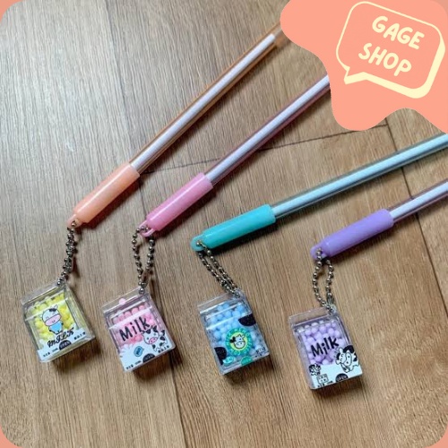 

pulpen bolpen gel pen gantungan susu sapi (4/8/12 pcs) lucu pen ATK alat tulis kebutuhan anak sekolah imut bisa COD termurah bisa COD import