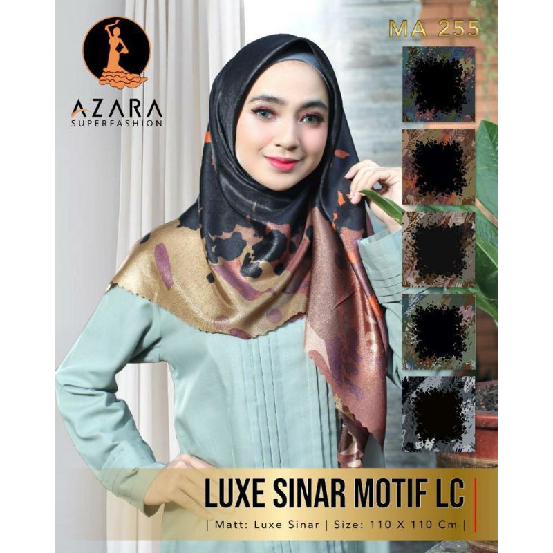JILBAB SEGIEMPAT AZARA LUXE NUR SINAR MOTIF