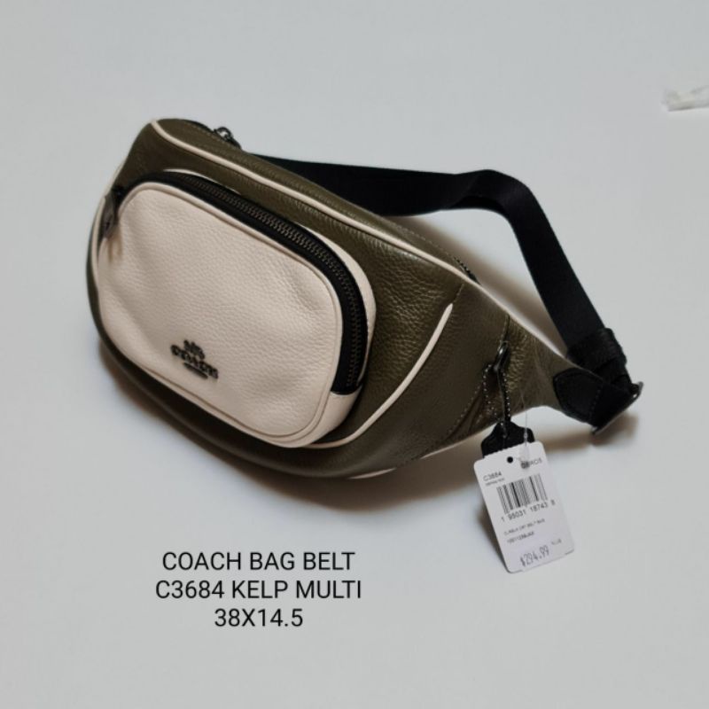 Tas Pinggang Wanita Original Coach C3684 Kelp Multi Belt Bag