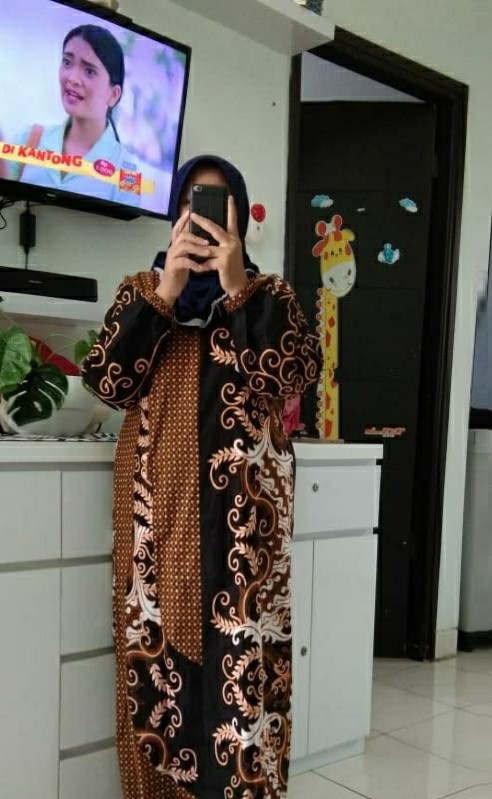 Batik Couple Katun Prima Halus Gamis Batik Mix Embos Allsize Jumbo Ld 120 Cm Original Abadi Batik