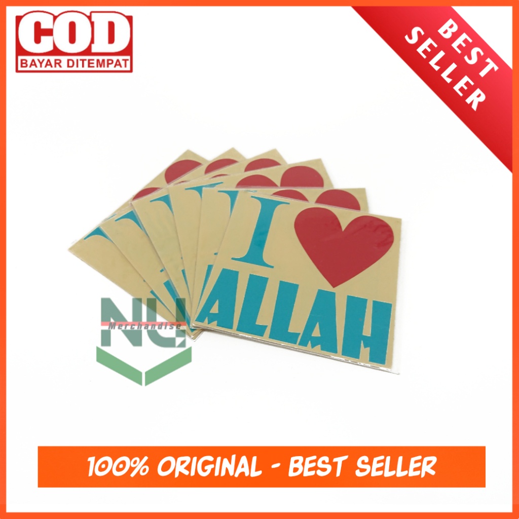 

Stiker Cutting I Love Allah / Stiker ALLAH